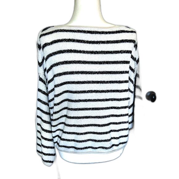 FREE PEOPLE Bardot Boat Neck Striped Sweater Woman's Size Small - Picture 2 of 4